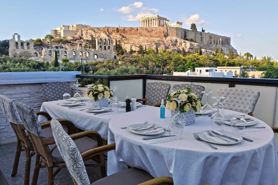 Restaurants With Best Sunset View Athens for Golden Hour Meals